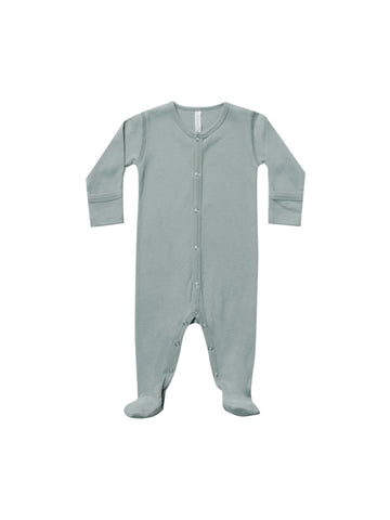 Quincy Mae Ocean Footed Onesie