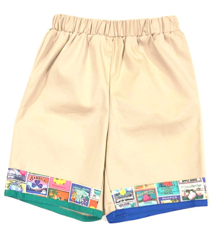 Suoak Vintage Poster Detailed Shorts