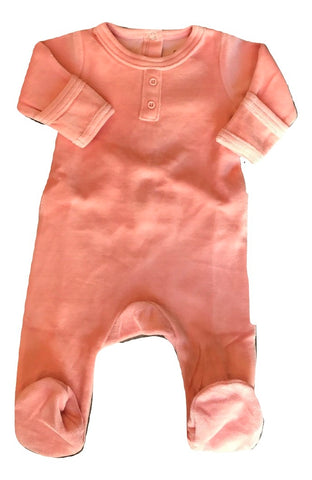 Dream Baby Layette Peach Velour Onesie