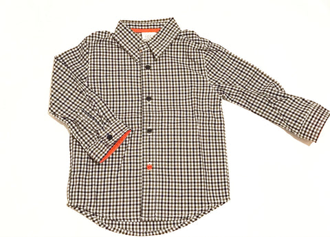 Egg Baby Long Sleeve Boys Woven Shirt Green