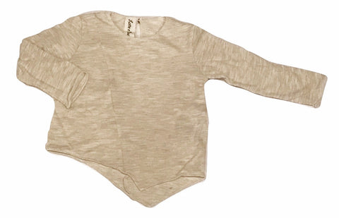 Latte e Biscotti Beige Asymmetrical Top