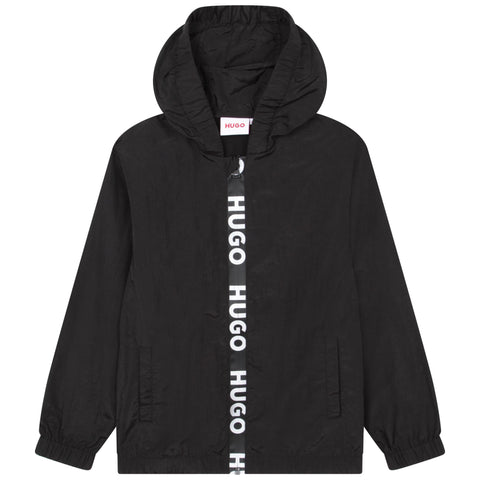 Hugo Black Hooded Windbreaker