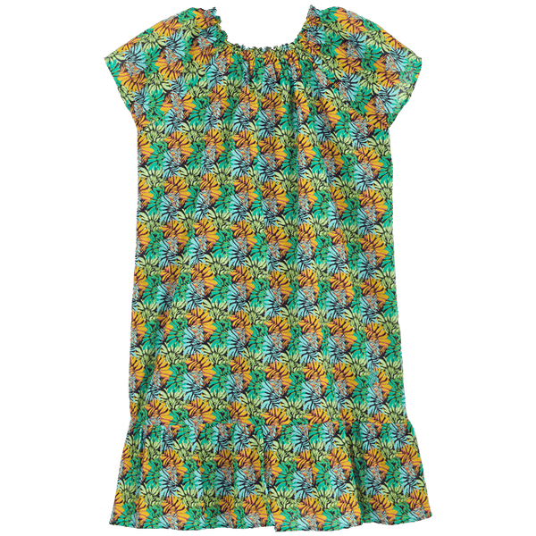 Vilebrequin Cotton Voile Girls Dress Jungle