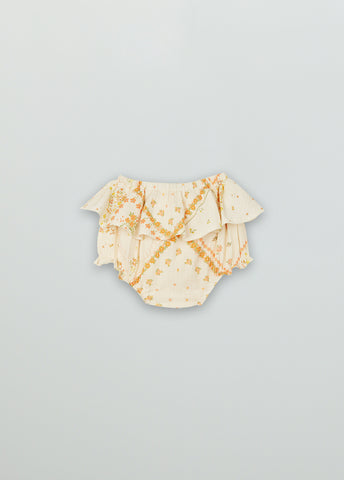 The New Society Baby Idara Flower Print Blouse + Bloomer Set