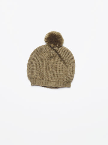 Leoca Khaki Green Knit Beanie