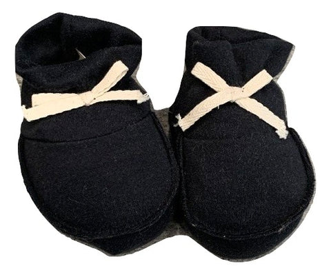 Message In The Bottle Navy Sock Booties