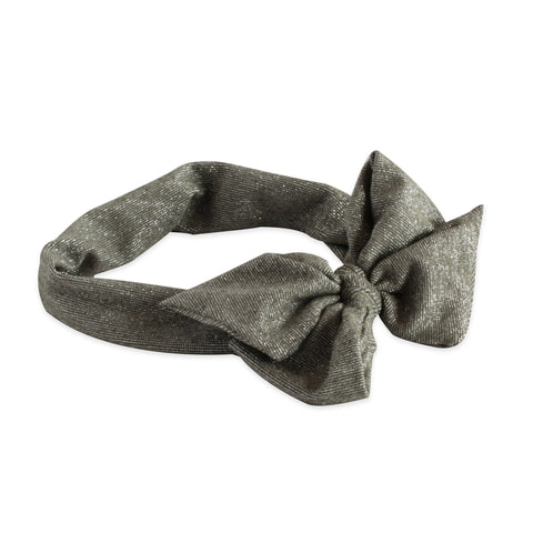 Arbii Pewter Glitter Bow