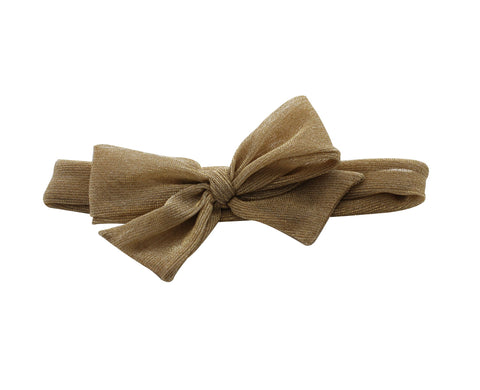 Arbii Gold Metallic Bow Baby Band