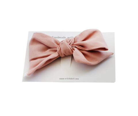 Arbii Pink Linen Twist Clip