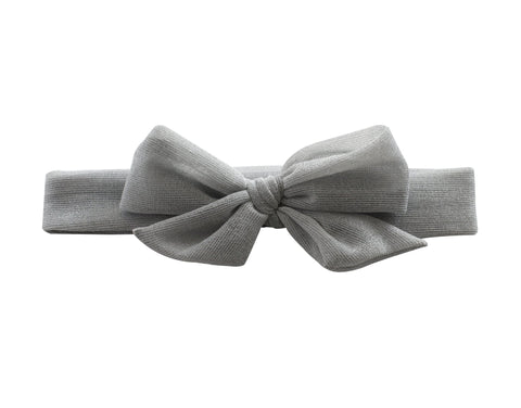 Arbii Silver Metallic Bow Baby Band