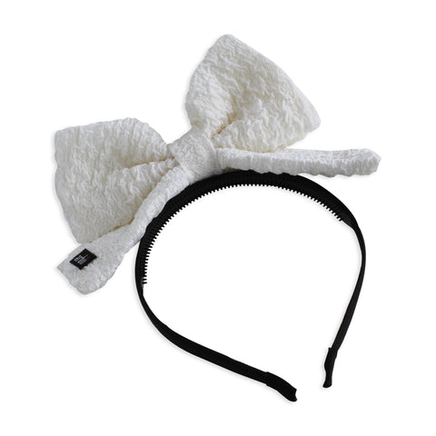 Arbii Off White Bubble Dolly Bow Headband