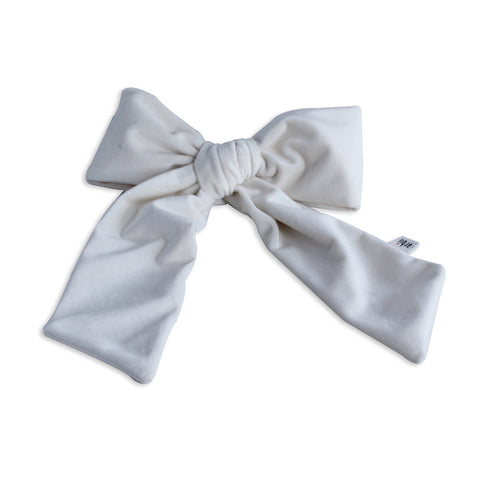 Arbii Ivory Large Velvet Oversized Bow Clip