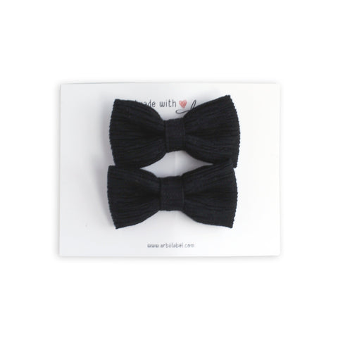 Arbii Black Wrinkle Bubble Piggy Clips