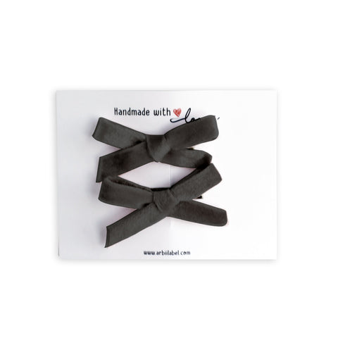 Arbii Black Velvet Mini Clips