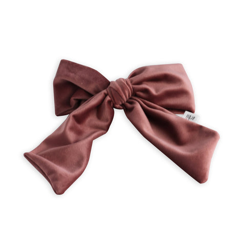 Arbii Mauve Velvet Small Oversized Bow