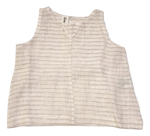 Latte e Biscotti Golden Stripe Sleeveless Top