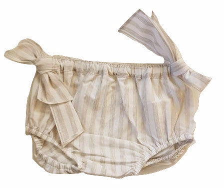 Message In the Bottle Grey Chalk Baby Bloomer with Ties