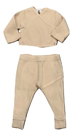 Violeta Beige Rib Legging Set