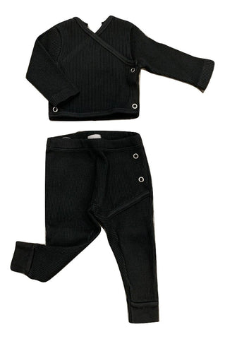 Violeta Black Rib Legging Set