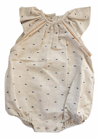 Message In the Bottle Natural Elsa Baby Girl Romper