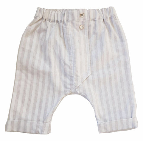 Message in the Bottle Grey Chalk Stripe Shorts