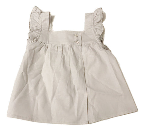 Message in the Bottle Grey Ruffle Blouse