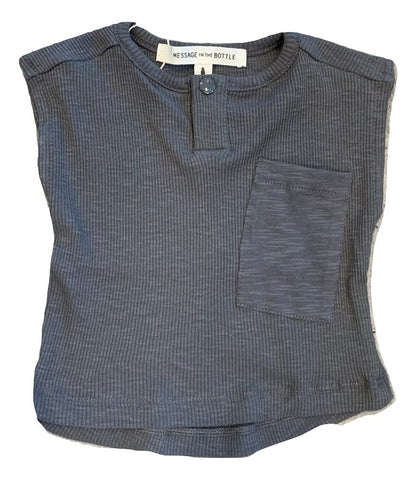 Message in the Bottle Iron Short Sleeve Patrick Pocket Top