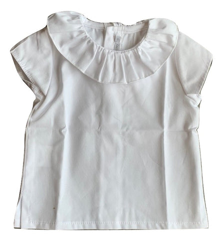 Pilar Batanero White Short Sleeve Blouse
