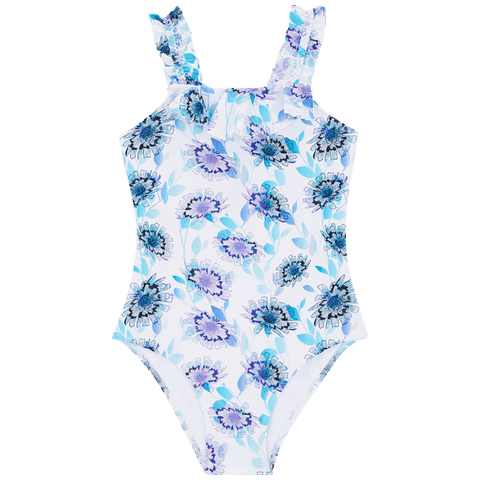 Vilebrequin Purple Blue  Flash Flowers Giny Swimsuit