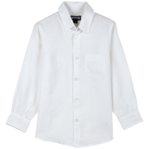 Vilebrequin Linen Boys Shirt Solid