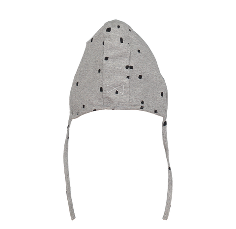 Mini Sibling Grey Melange Confetti Jersey Bonnet