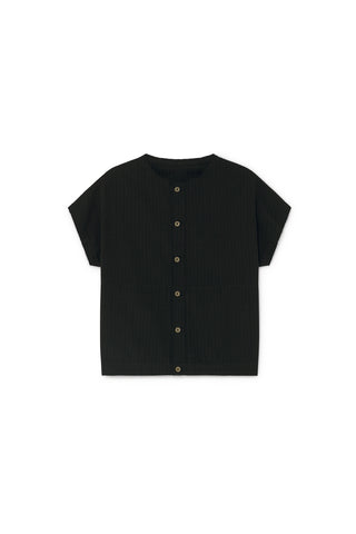 Little Creative Factory Black Crushed Cotton Shirt
