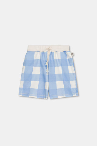 My Little Cozmo Kids Keye Blue Gingham Shorts