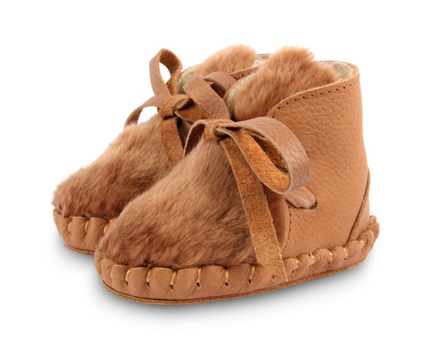 Donsje Amsterdam Nutmeg Leather Kelinci Lining Baby Shoes