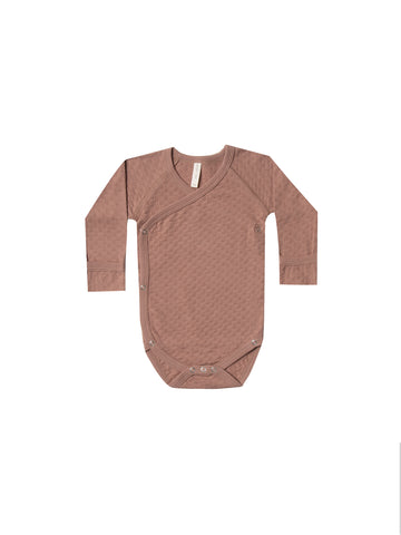 Quincy Mae Clay Pointelle Kimono Onesie
