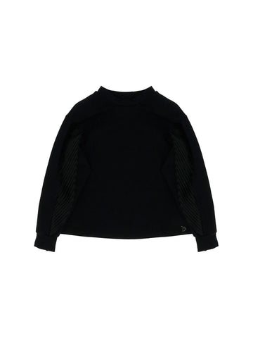 Dixie Black Pleated Sleeve Top