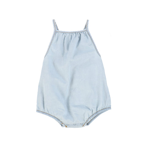 Lil Legs Chambray Denim Tencil Boys Romper
