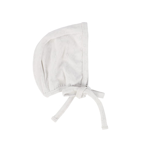 Lil Legs Grey Diamond Pointelle Printed Bonnet