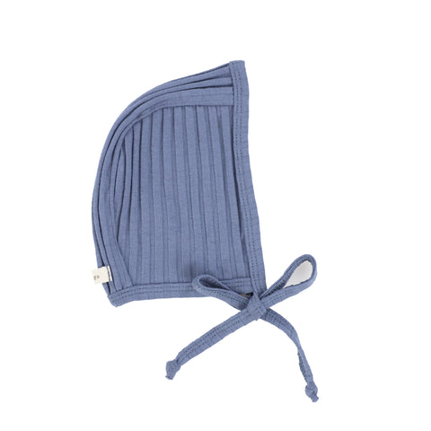 Lil Legs Blue Wide Ribbed Bonnet