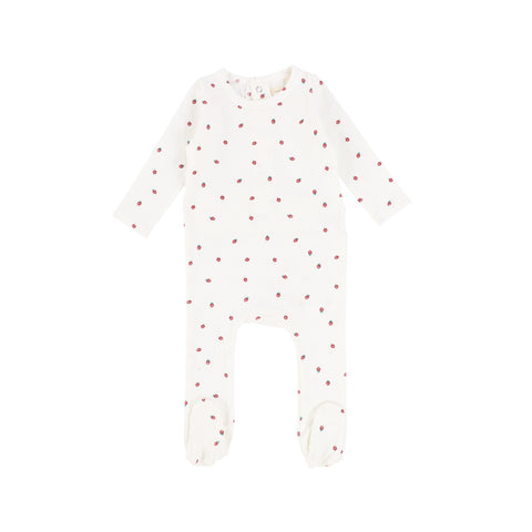 Lil Legs White Strawberry Footie