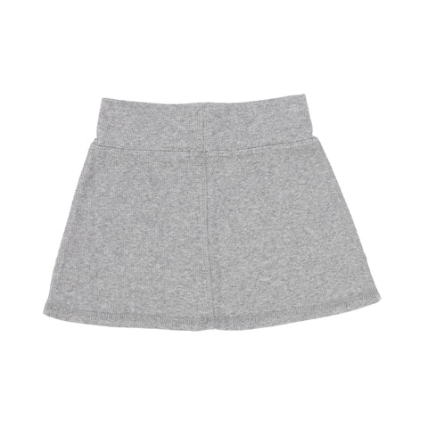 Lil Legs Light Heather Grey Ribbed Skirt