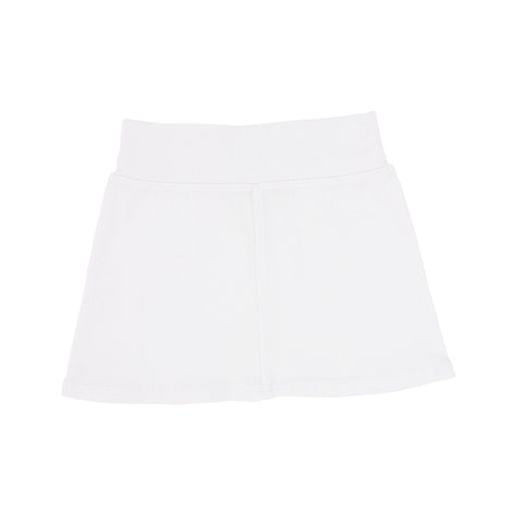 Lil Legs Pure White Ribbed Skirt
