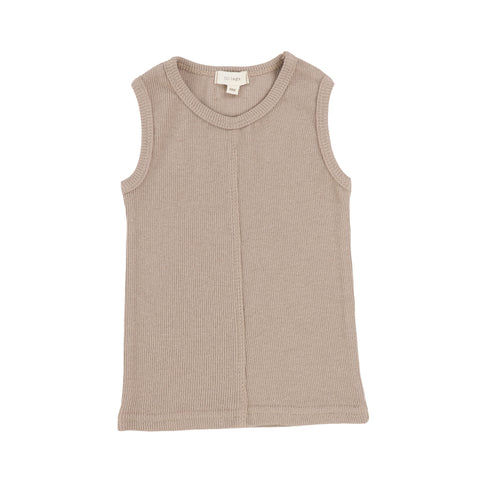 Lil Legs Latte Ribbed Stitch Tank