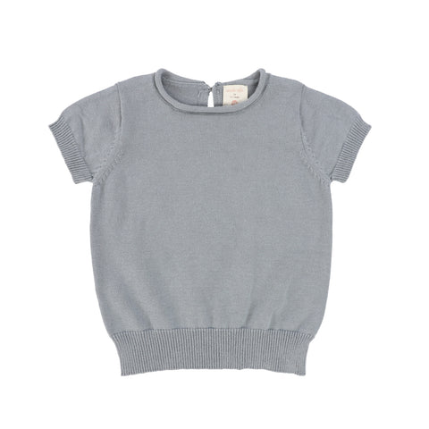 Lil Legs Sapphire Short Sleeve Knit Sweater