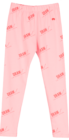 Beau Loves Pink Baby Draw Legging