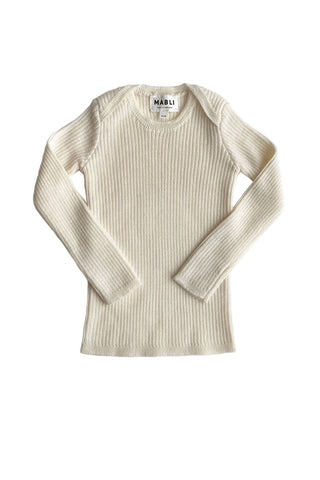 Mabli Ivory Sylfaen Skinny Rib Top
