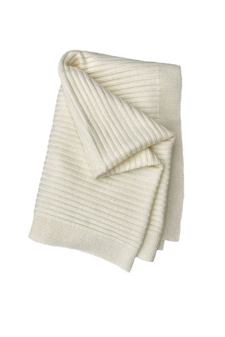 Mabli Ivory Sylfaen Rib Blanket