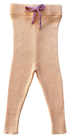 Mabli Peach Tesni Skinny Ribbed Leggings