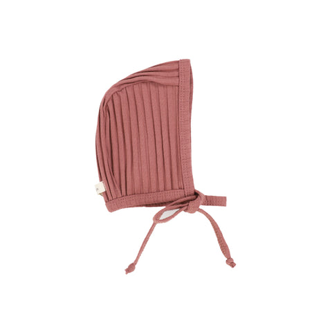 Lil Legs Mauve Wide Rib Bonnet