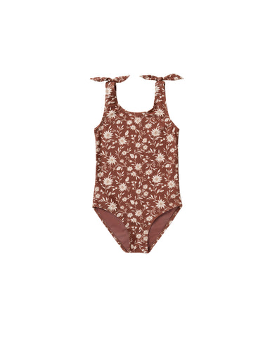 Rylee & Cru Redwood Wild Floral Millie Tie One-piece